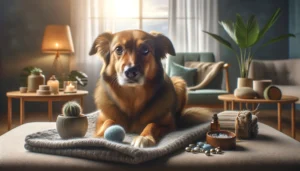 dog is anxious and panting